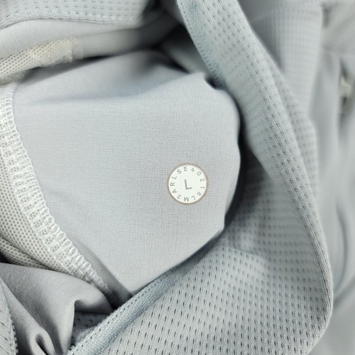 Lululemon Warped Sense Pullover Hoodie Herren Large Sea Salt Grau Atmungsaktiv Mesh - Bild 3 von 13