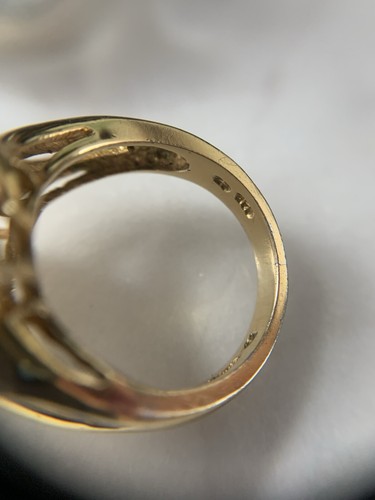 Ross Simons Cubic Zirconia Cluster Ring Gold Over Sterling Silver Size 7 - Picture 4 of 10