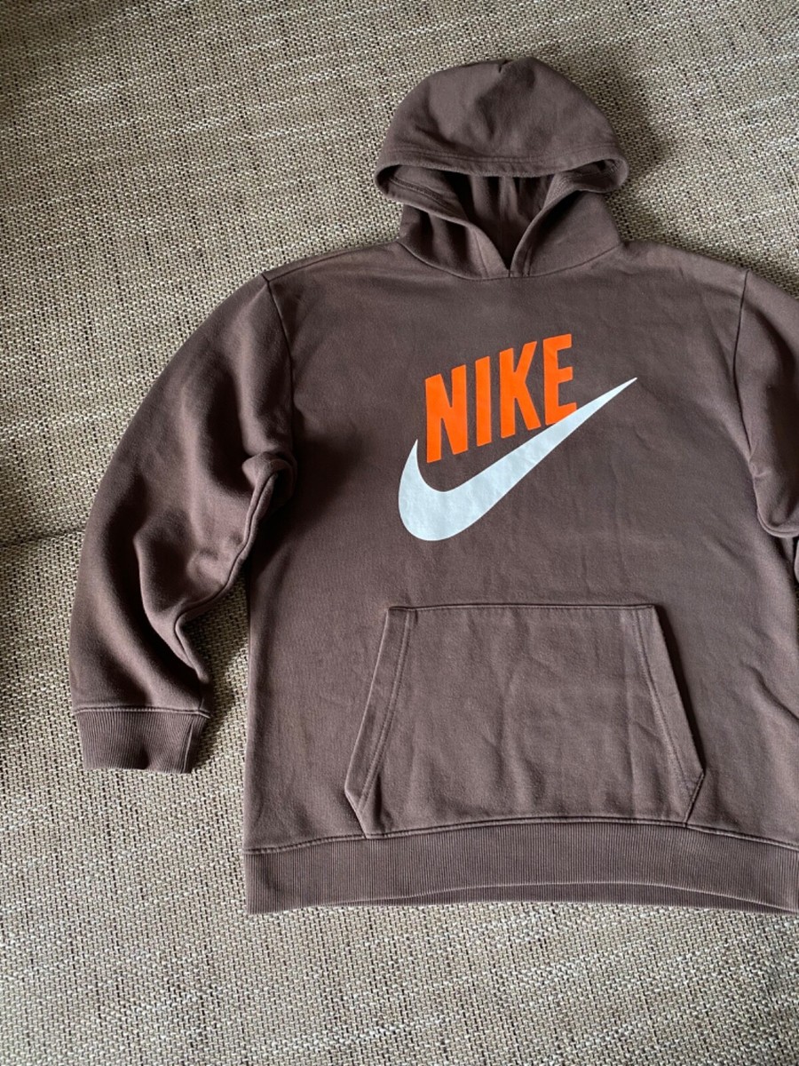 Grey and orange nike hoodie clearance