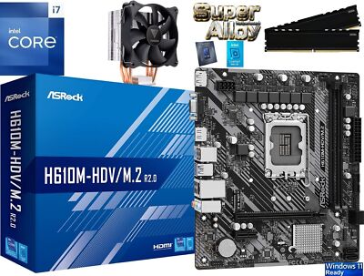 PC Aufrüstkit Bundle Intel Core i7-14700KF bis 64GB DDR4 mit ASRock H610M-HDV