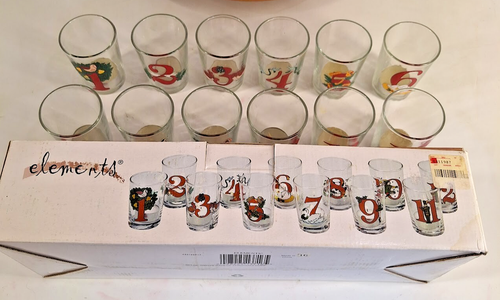 12 Days of Christmas Votive Tealight Candle Cups Holders in Original Box - Picture 5 of 9