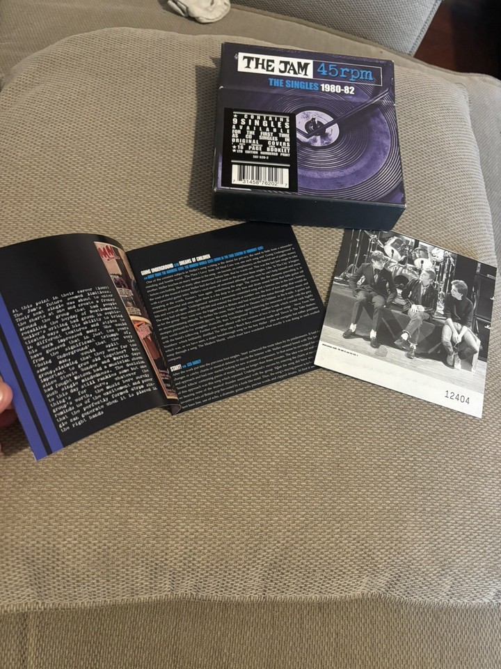 Rare The Jam 45rpm The Singles 198082 Cd Box Set Paul Weller Mod