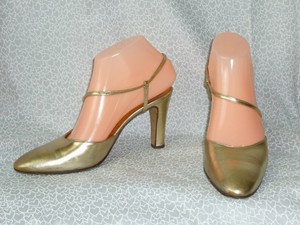 gold lame shoes