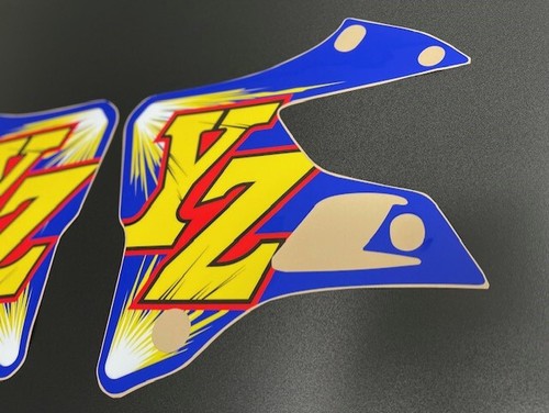 YAMAHA YZ125 YZ 250 SHROUD GRAFIK DECALS AUFKLEBER DICK HOCHWERTIG VINTAGE - Bild 3 von 7