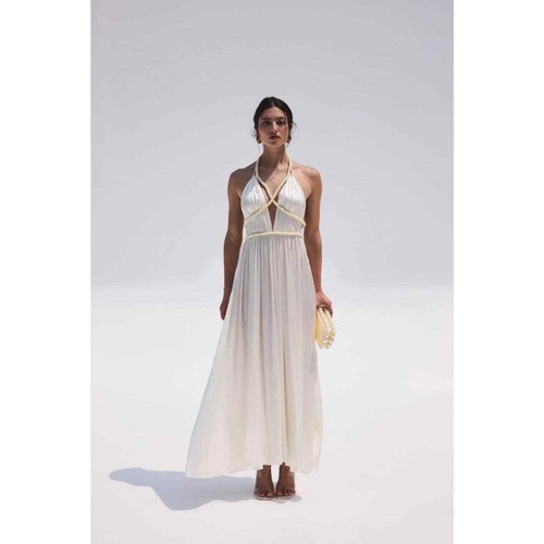 Abito Cult Gaia Silk Salee con retro aperto bianco US8 - Foto 5 di 12