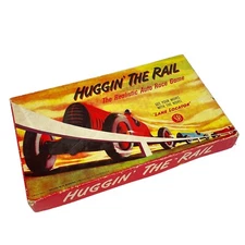 "Huggin' The Rail" Racing Game Early Selchow & Righter Co 1948 USA