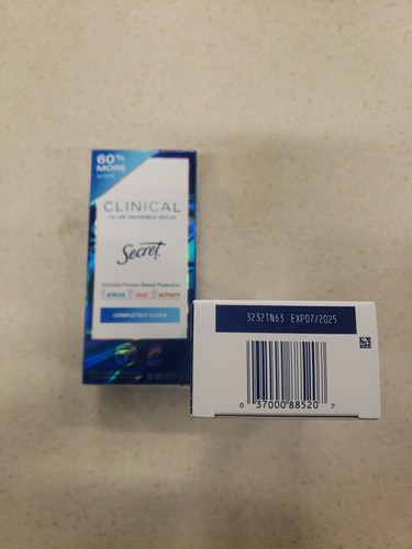 2 Secret Clinical Strength Women's Antiperspirant and Deodorant - 2.6oz. 7/2025 - Picture 2 of 2