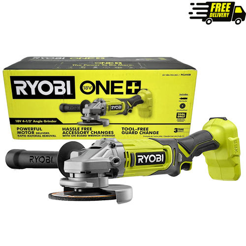 NEW Ryobi PCL445B ONE+ 18V Cordless 41/2 in. Angle Grinder 33287191611