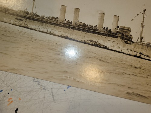 STEAMSHIP USS VON STEUBEN - OLD REAL PHOTO POSTCARD - Picture 2 of 4