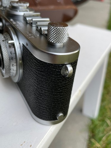 LEICA I f Red Dial - 1951- Sehr guter Zustand, Tasche,Leitz Elmar 5 cm Objektiv - Bild 9 von 24