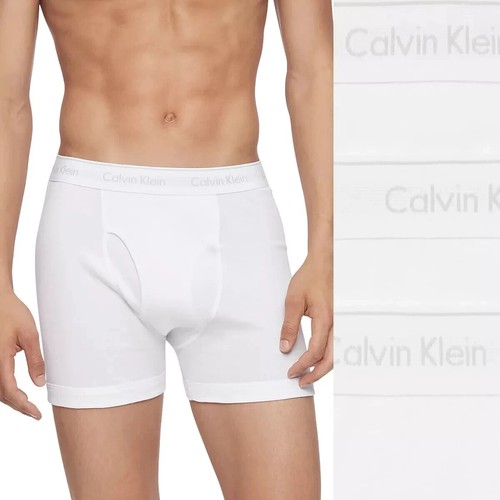 Calvin Klein Mens Size Large White Classic Boxer Briefs Underwear 3 Pairs L77713 - Picture 2 of 4
