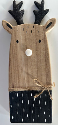 Boltze xmas Deko Elch aus Holz