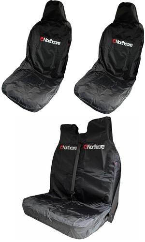 Northcore Van Car Seat Covers Single Or Double Black or Camo combi Packs VW T5 - Picture 12 of 14