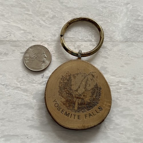 Yosemite Falls Kalifornien Souvenir Holz Schlüsselanhänger Schlüsselring #44068
