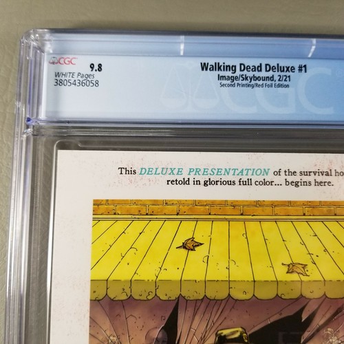 Walking Dead Deluxe #1 2nd Print Red Foil Sketch Comics Vault Live Ed CGC 9.8 - Picture 6 of 8