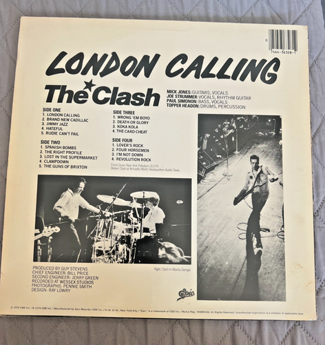 THE CLASH London Calling 2xLP CBS Records 1979 Preowned - Picture 2 of 9