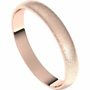 10K Rose Gold 3mm Half Round Band 10K Rose Gold 3mm Half Round Band