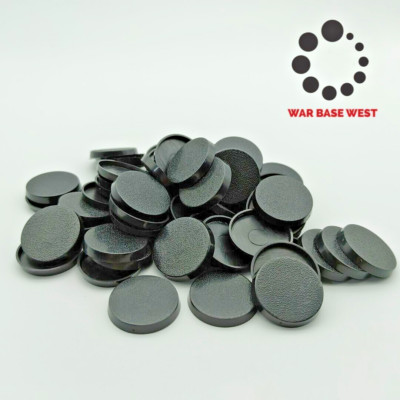 Lot Of 20 25mm Round Bases Used For Warhammer 40k + AoS Games Workshop Bitz