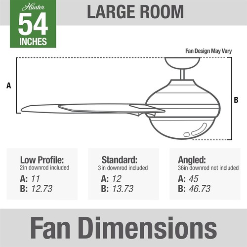 Hunter Fan 54 inch Casual Satin Copper Indoor Ceiling Fan with Light and Remote - Picture 3 of 9