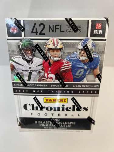 2022 Chronicles Football Blaster 42 cards w/Pink, Silver, Opti-Chrome Parallels! - Picture 1 of 3