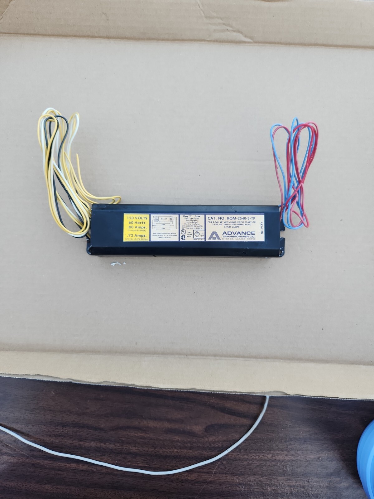 ADVANCE Transformer Ballast RQM2S403TP for 2F40 34w,35w,40w 430