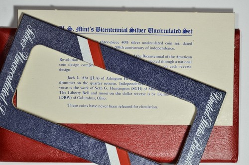 1976 Silver Mint Set - Red Envelope w/COA - NO COINS! - Picture 2 of 4