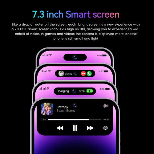 NEW i14 Pro Max 16GB+1TB 7.3" Android 13 Unlocked Cheap Smartphone New Sealed - Picture 6 of 24