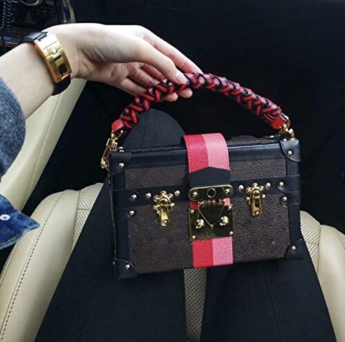 Geflochtene gewebte Handtasche Riemen für NeoNoe MM, Echtleder, Designer Tragetasche, rot, Wein - Bild 2 von 21