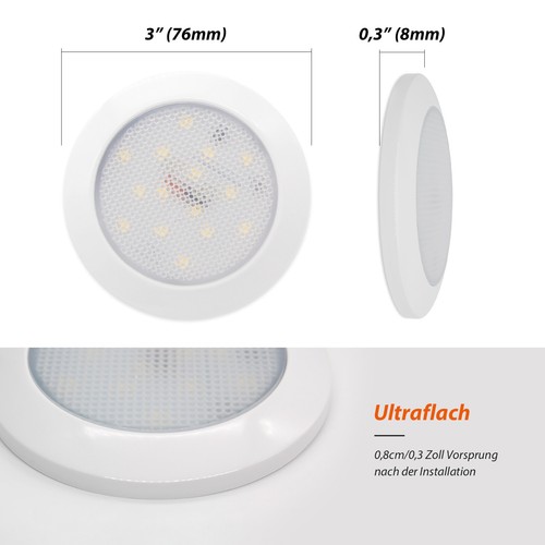 4x LED 12 Volt Lampa kuchenna Kamper Łódź Lampa sufitowa Oświetlenie szafki - Zdjęcie 16 z 37