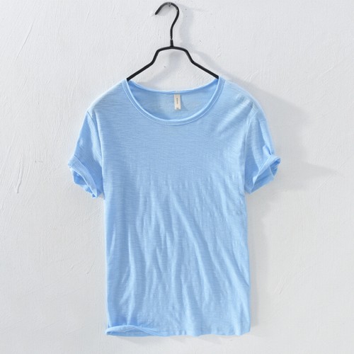 2025 Verano Para Hombres Nueva Camiseta Cuello Redondo Manga Corta Informal Prendas para el torso 10 Colores - Imagen 7 de 33