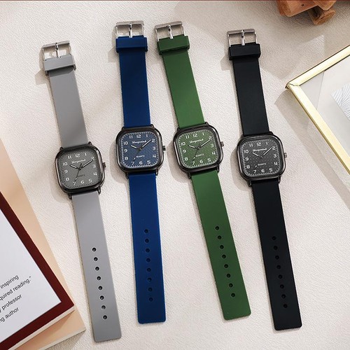 Square Alloy Case Silicone Strap Watch Hot R7 - Picture 4 of 22