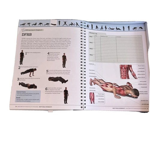 Anatomy Of Fitness: Navy Seals Elite Training Book & DVD Case Log New Open Box - Picture 5 of 5