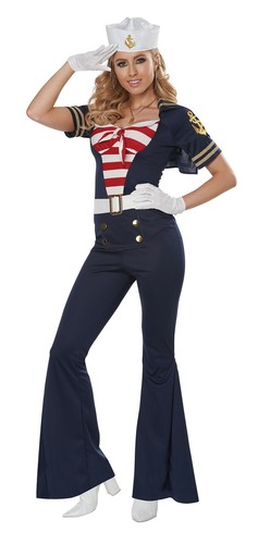All Hands on Deck Sailor Navy Women Adult Costume - Picture 1 of 3