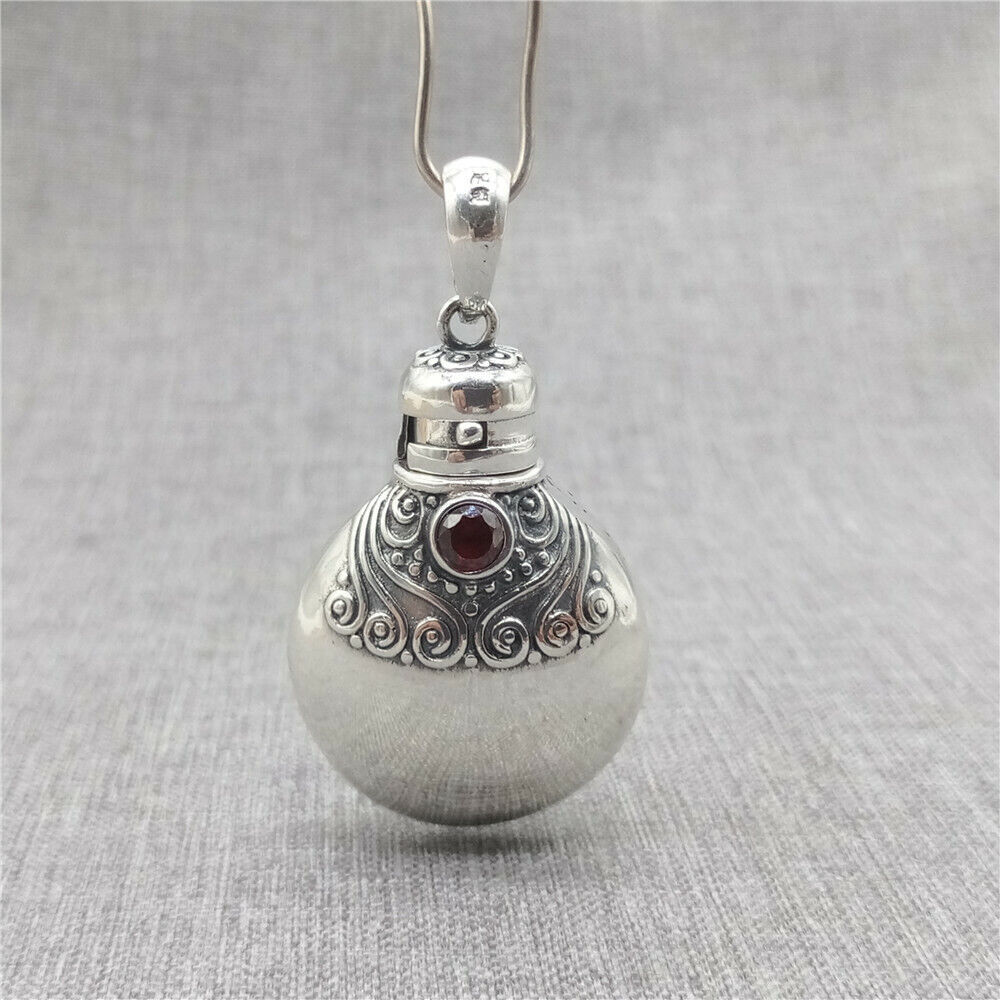 925 Sterling Silber Flasche Medaillon Anhänger Gebet Wu…