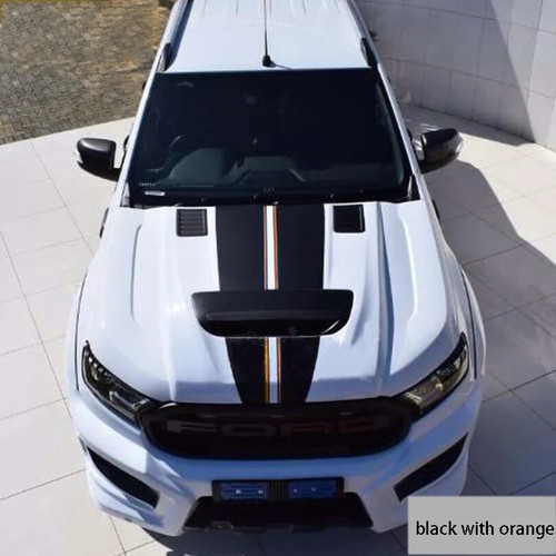 Calcomanías deportivas modificadas con gráficos de rayas para capó para Ford Ranger - Imagen 13 de 23