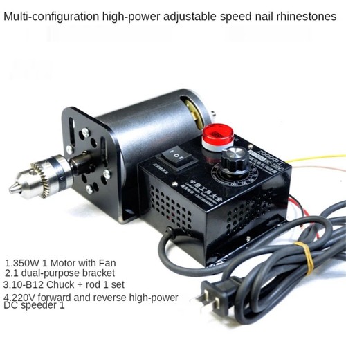 Einstellbare Drehzahl Drehmaschine Elektroschleifer Tischbohrmaschine Gleichstrommotor mit Lüfter - Bild 3 von 6