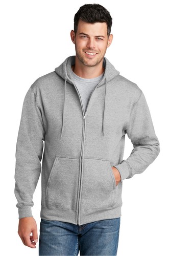Port & Company PC78ZH Men's Long Sleeve Core Fleece Full-Zip Hooded Sweatshirt - Picture 3 of 29