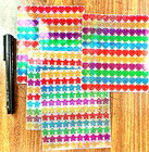 Hearts & Stars Stickers Teacher Schedule Embellishment Card - 5 sheets