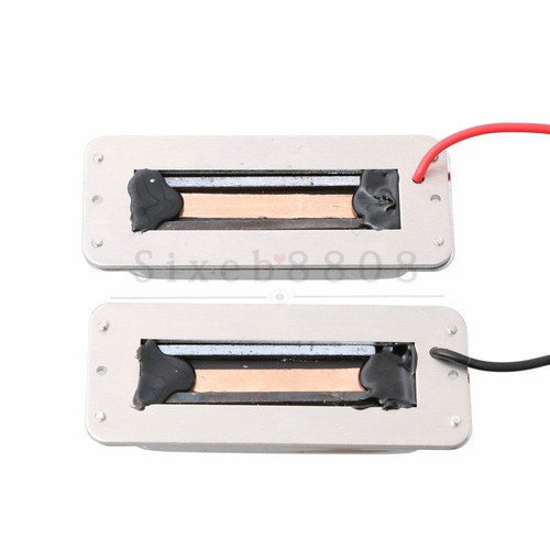 2PCS LP Les Paul Guitar Mini Humbucker Pickup Neck Bridge Chrome LP010 - Picture 3 of 6