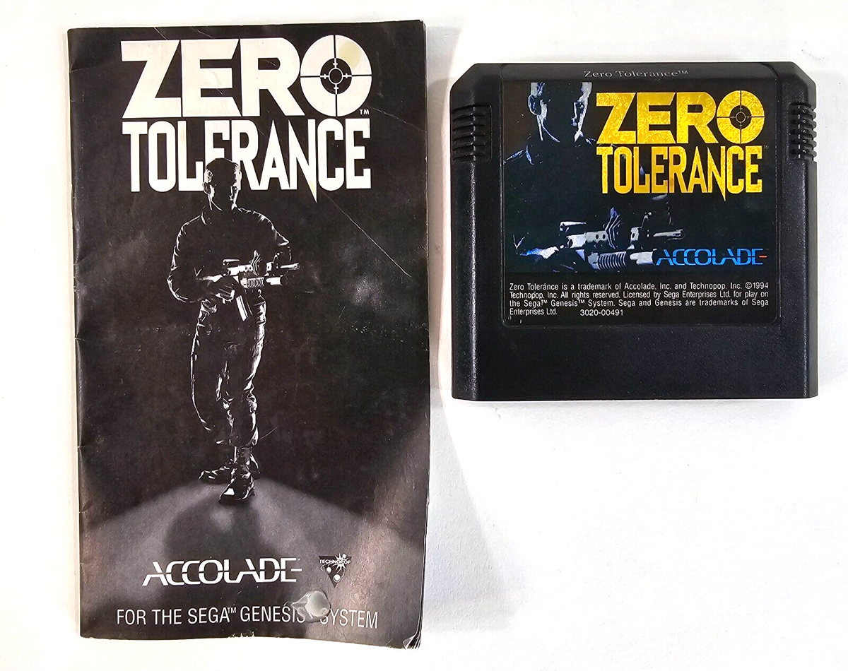 Zero Tolerance (Sega Genesis, 1994) Game and Manual 15605034114| eBay
