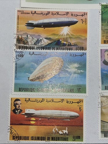 1976:Complete set of 6 Plus Commem. Sheet 75th Anniversary Of GRAF ZEPPELIN! - Picture 3 of 7