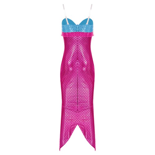 Womens Dress Breathable Skirt Sexy Mermaid Costume Fish Tail Hem Cosplay Soft - Picture 35 of 50