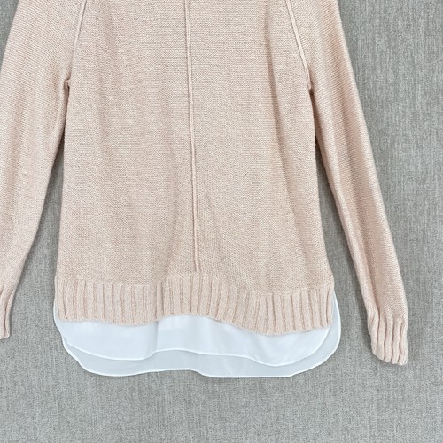 Lauren Ralph Lauren Sweater Womens S Pink Knit Long Sleeve Layered Cotton Preppy - Bild 6 von 14