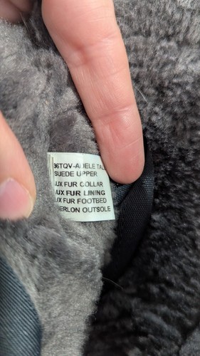 Lamo Mykos Adele hohe Wildlederstiefel Schleifen grau Kunstfellfutter seitlicher Reißverschluss, Größe 7 - Bild 7 von 10