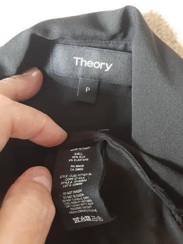 Laundry Striped Jacket & 2 Theory Blouses S Ivory & Black Sleeveless Button Top - Picture 23 of 24