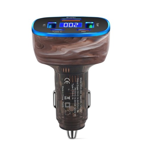 75W Cigarettes Lighters USB Charger with Voltages Monitors Efficient Vehicle - 第 9/11 張圖片