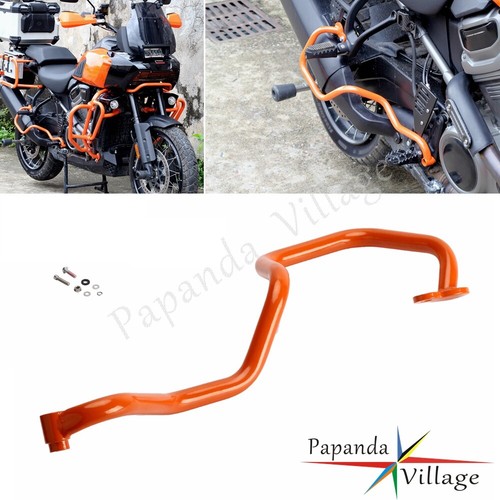 Orange Exhaust Muffler Guard Protector For 21-up Harley Pan America 1250 RA1250S - Picture 1 of 10