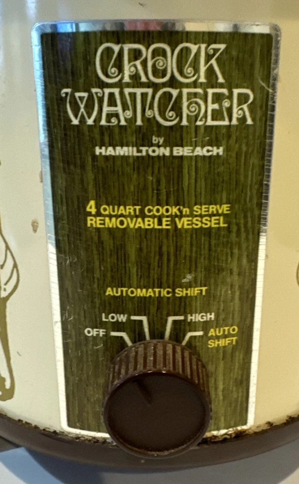 Crock Pot 复古 Hamilton Beach 4 QT Watcher 慢炖锅 型号 415-1 — 第 2/4 张图片