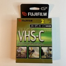 2 Fujifilm VHS-C Tapes Pro Premium High Grade Camcorder 30 min Video Cassettes