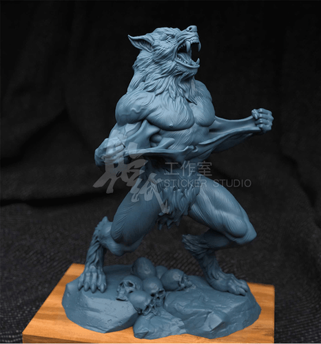 Full Moon Wolf 3D Printing Unpainted Figure Blank Kit Model GK New Toy In Stock - Picture 1 of 5